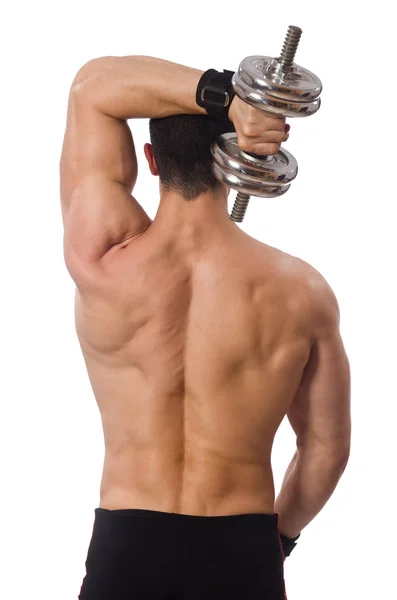 흰색 배경에 고립 된 근육 남자 — 스톡 사진