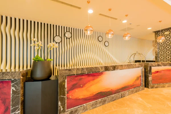Hotellets lobby med modern design — Stockfoto