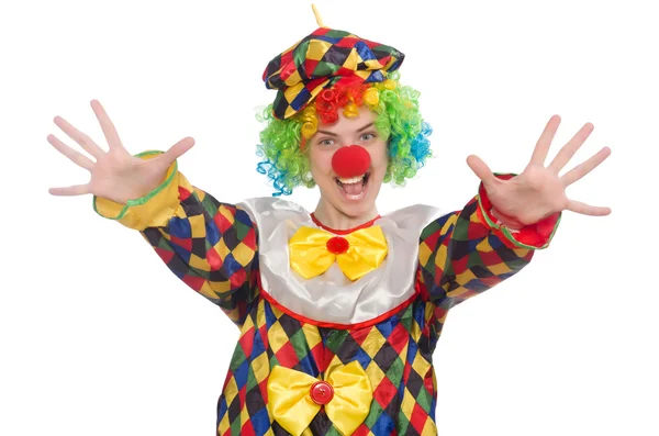 Lustiger lächelnder Clown — Stockfoto