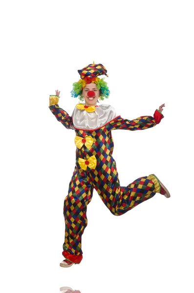 Rolig leende clown — Stockfoto