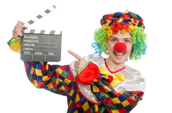 Clown avec clapet de film — Photo