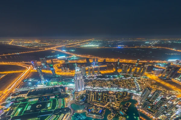 Notte Dubai durante il tramonto — Foto Stock