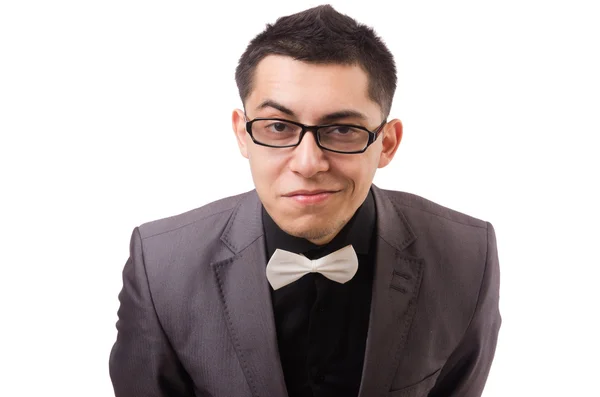 Hombre joven en traje gris — Foto de Stock