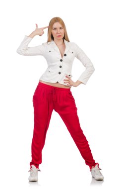 kadın kırmızı pantolon