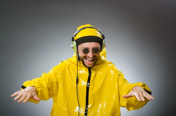 Man wearing yellow suit — Stock Photo, Image