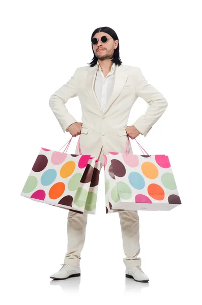 Hombre con bolsas de compras —  Fotos de Stock