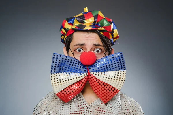 Lustiger Clown mit Brille — Stockfoto