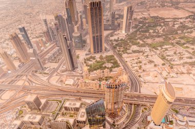 Gün batımında Dubai 'nin Panoraması