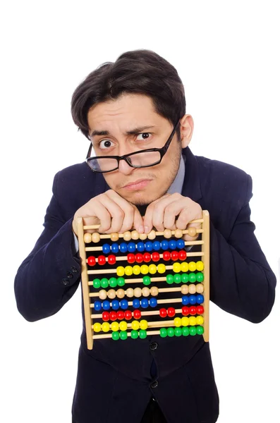 Funny businessman with abacus — Stock Photo, Image