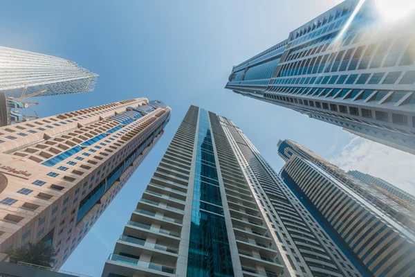 Skyscrapers of Dubai in Marina district — Stock Photo, Image
