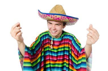 İspanyol giyen fötr şapka komik kavramı