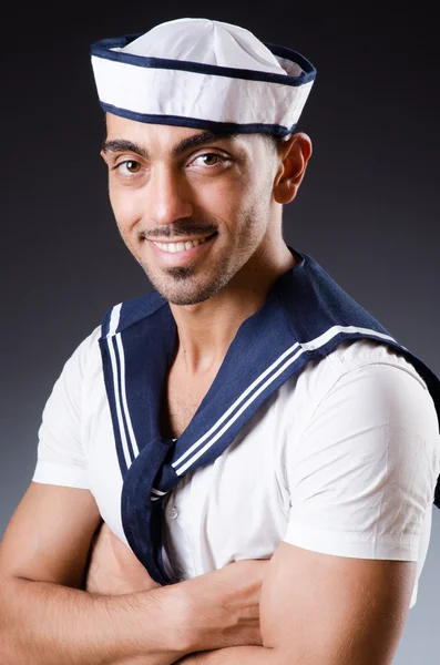 Divertente marinaio con cappello e camicia — Foto Stock