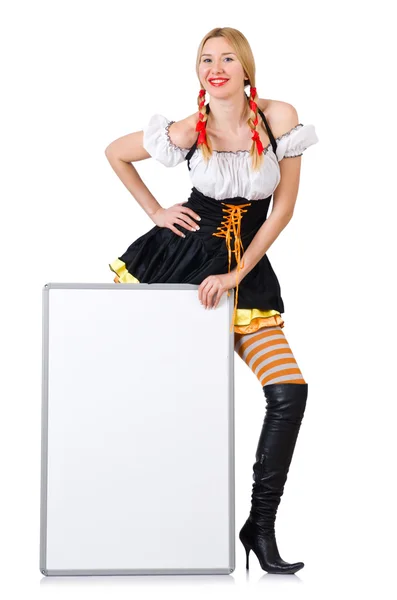 Woman in bavarian costume — Stock Photo, Image