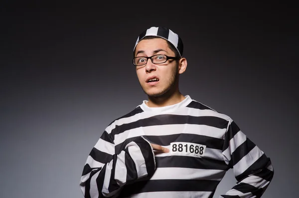 Смішний в'язень ізольований на сірому — стокове фото