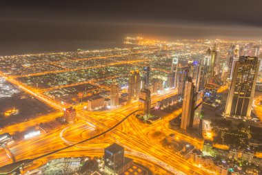 Gün batımında Dubai 'nin Panoraması
