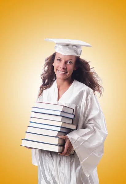 A könyv ellen a színátmenet diplomás — Stock Fotó