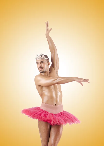 Muž v baletu tutu — Stock fotografie