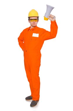 Oluşturucu üzerinde beyaz izole hoparlör ile