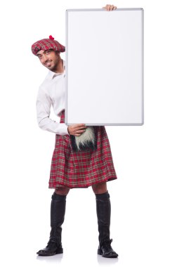 Concept with funny scotsman clipart