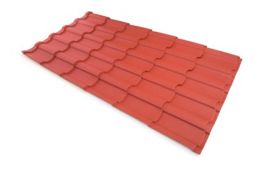 Üzerinde beyaz izole kiremit