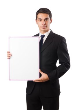 Beyaz izole zarif genç adam