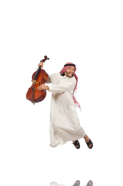 Arab man playing musical instrument — Stock Photo, Image