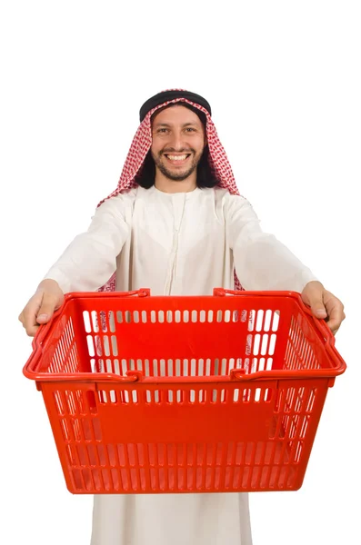 Арабский человек делает покупки — стоковое фото