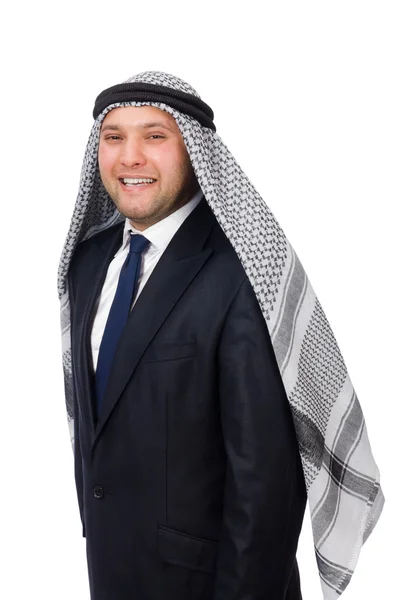 Homme d'affaires arabe isolé sur blanc — Photo