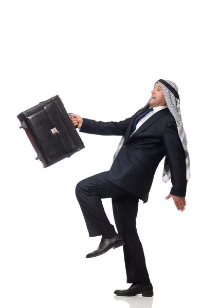 Arab man with luggage — Stock Photo, Image