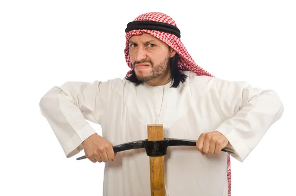 Arab man with ice axe — Stock Photo, Image