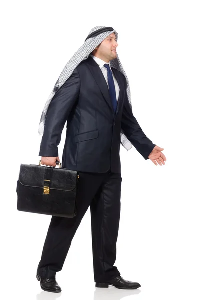 Arab businessman rushing — Stock Photo, Image