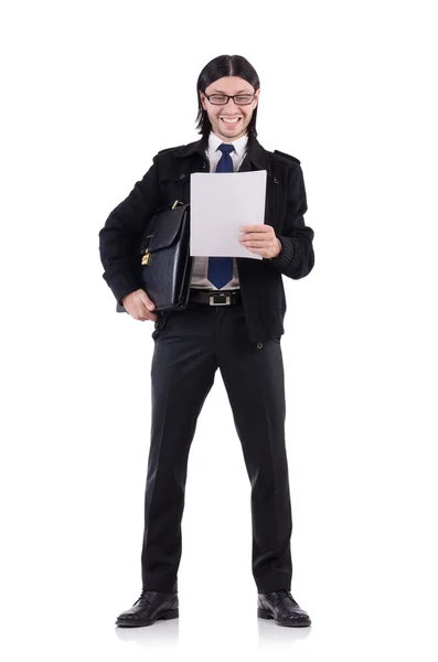 Young businessman holding briefcase — Stock Photo, Image