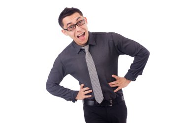 genç gülümseyen adam