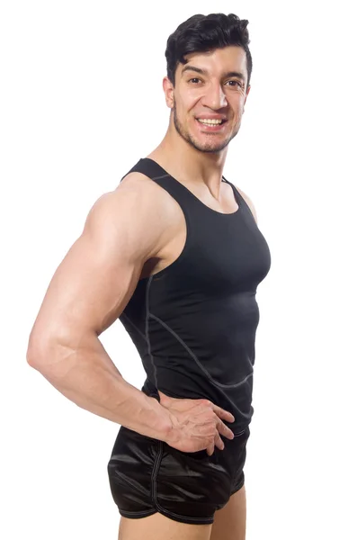 Muscular man isolated on the white background — Stock Photo, Image