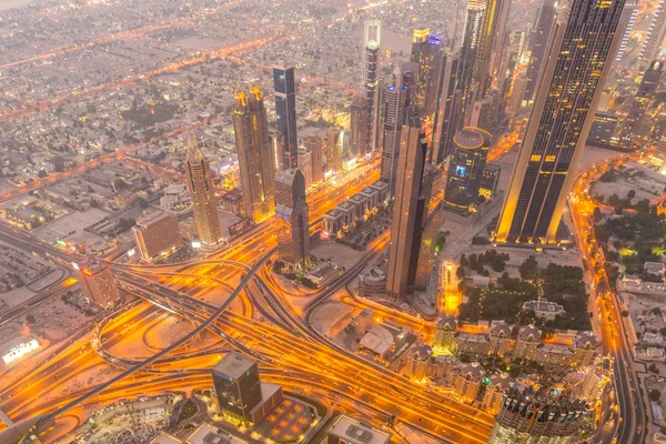 Panorama della notte Dubai — Foto Stock
