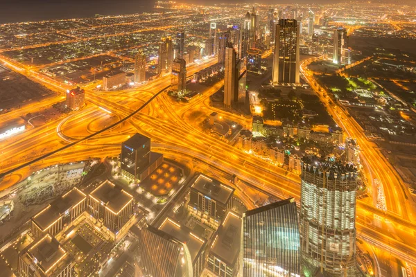 Panorama de la noche Dubai —  Fotos de Stock