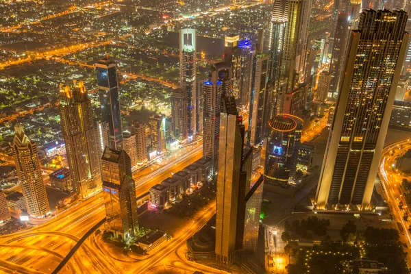 Panorama of night Dubai — Stock Photo, Image