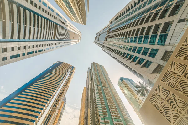 Tall Dubai Marina skyscrapers — Stock Photo, Image