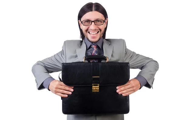 Joven empresario en traje gris — Foto de Stock