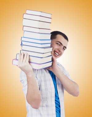 Öğrenci ile lots-in kitap geçişin karşı