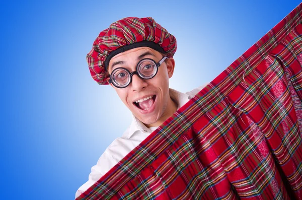 Grappige scotsman tegen het verloop — Stockfoto