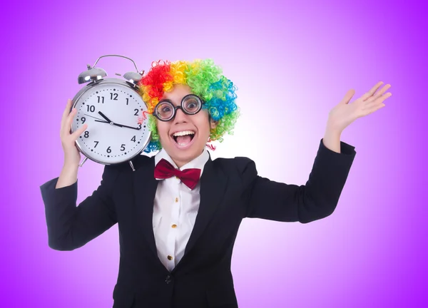 Buffo clown contro il gradiente — Foto Stock