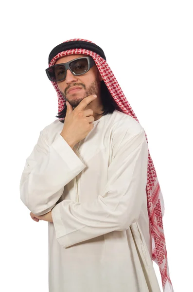 Arabischer Geschäftsmann isoliert auf weißem Grund — Stockfoto