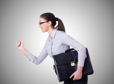 Degrade karşı genç iş kadını