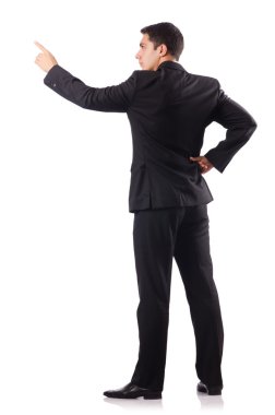 Beyaz izole zarif genç adam