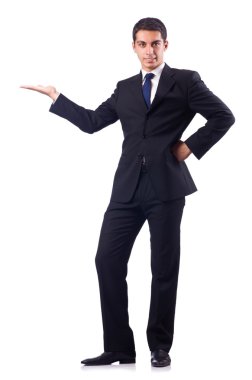 Beyaz izole zarif genç adam