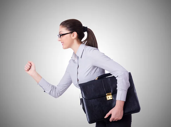 Young businesswoman against the gradient — Stock Photo, Image