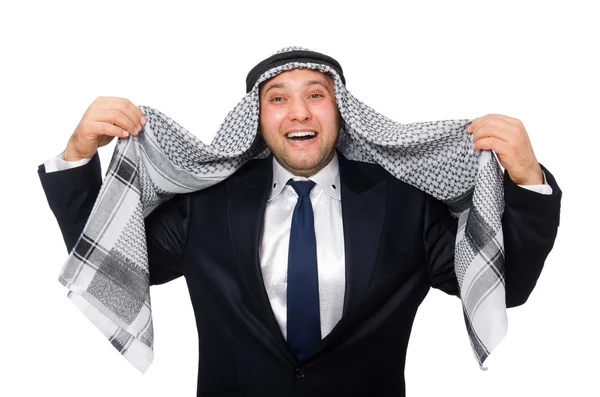 Arabischer Geschäftsmann isoliert auf weißem Grund — Stockfoto