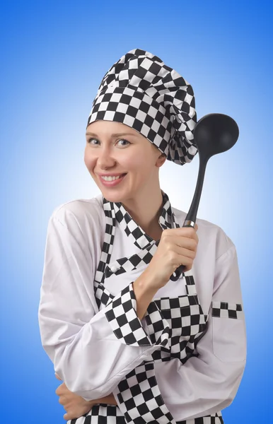 Jovem cozinheira — Fotografia de Stock