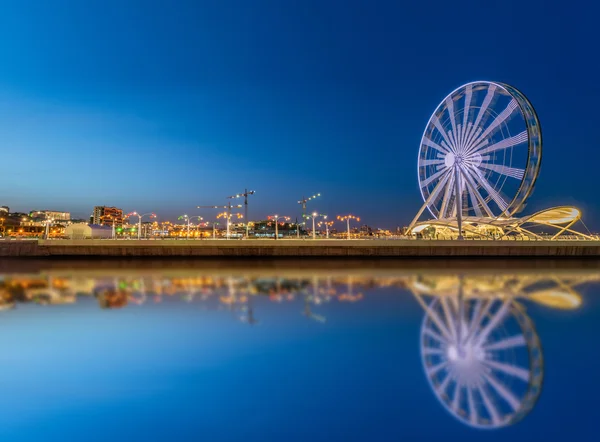 Ferris wheel at sea boulevard in Baku Azerbaijan